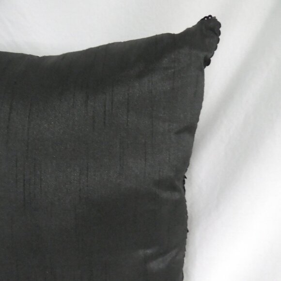 Shiny Black Sequin Throw Pillow | NWOT - Picture 8 of 10